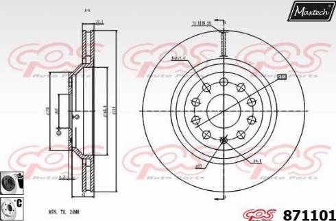 Maxtech 871101.6060 - Əyləc Diski furqanavto.az