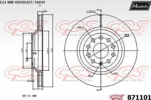 Maxtech 871101.0000 - Əyləc Diski furqanavto.az