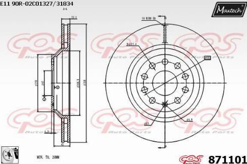 Maxtech 871101.0080 - Əyləc Diski furqanavto.az