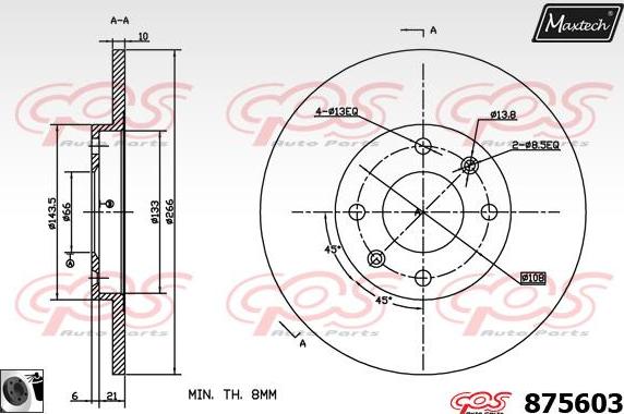 Maxtech 871107 - Əyləc Diski furqanavto.az