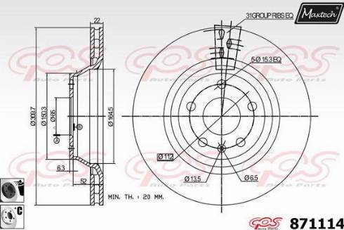 Maxtech 871114.6060 - Əyləc Diski furqanavto.az