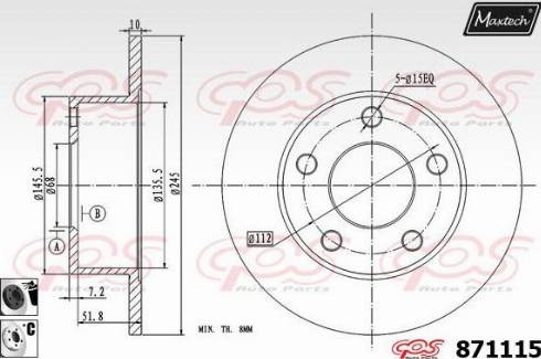 Maxtech 871115.6060 - Əyləc Diski furqanavto.az