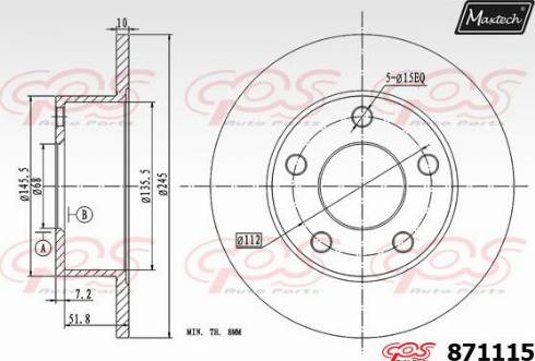 Maxtech 871115.0000 - Əyləc Diski furqanavto.az