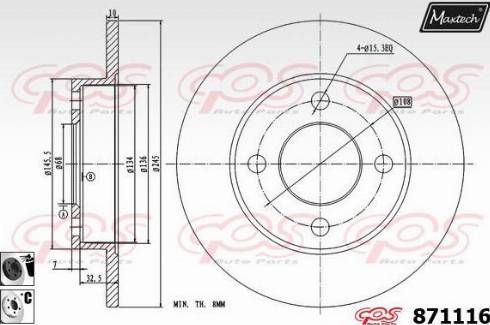 Maxtech 871116.6060 - Əyləc Diski furqanavto.az