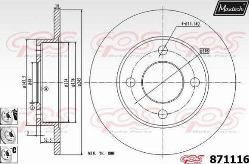 Maxtech 871116.6880 - Əyləc Diski furqanavto.az