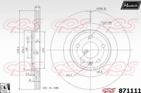 Maxtech 871111.0080 - Əyləc Diski furqanavto.az