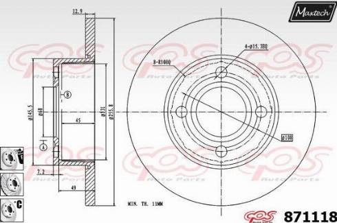 Maxtech 871118.6980 - Əyləc Diski furqanavto.az