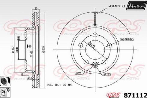 Maxtech 871112.6060 - Əyləc Diski furqanavto.az