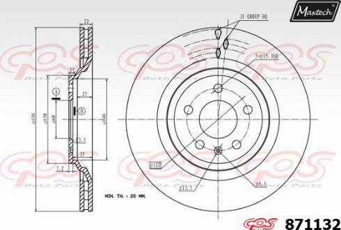 Maxtech 871132.0000 - Əyləc Diski furqanavto.az