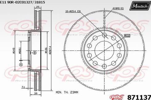 Maxtech 871137.0000 - Əyləc Diski furqanavto.az