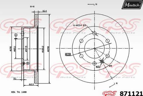 Maxtech 871121.0000 - Əyləc Diski furqanavto.az