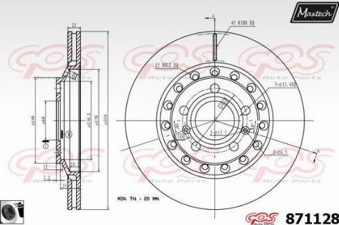 Maxtech 871128.0060 - Əyləc Diski furqanavto.az