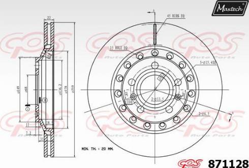 Maxtech 871128.0000 - Əyləc Diski furqanavto.az