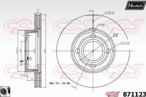 Maxtech 871123.0060 - Əyləc Diski furqanavto.az