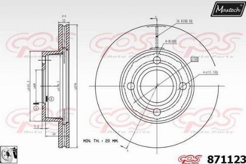 Maxtech 871123.0080 - Əyləc Diski furqanavto.az