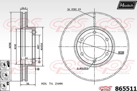 Maxtech 875367 - Əyləc Diski furqanavto.az