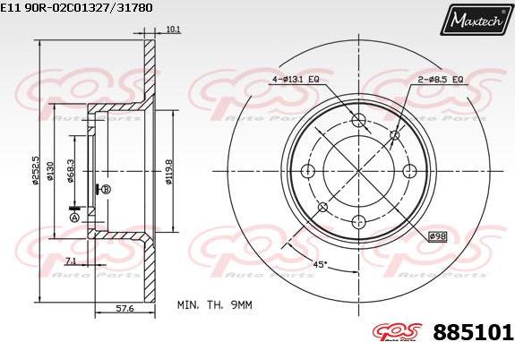 Maxtech 871127 - Əyləc Diski furqanavto.az