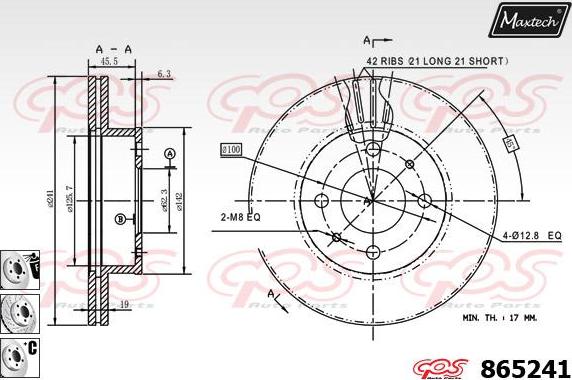 Maxtech 873598 - Əyləc Diski furqanavto.az