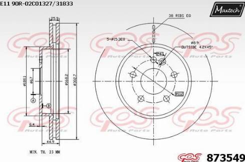 Maxtech 873549.0000 - Əyləc Diski furqanavto.az