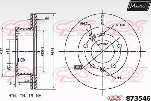 Maxtech 873546.0000 - Əyləc Diski furqanavto.az