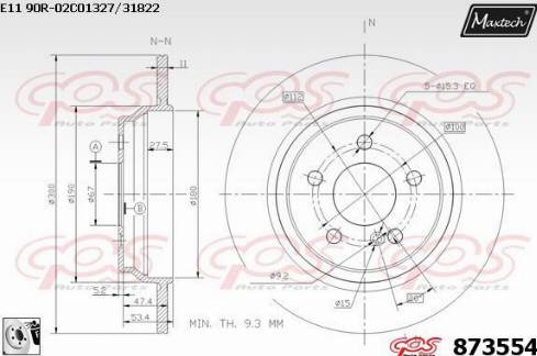 Maxtech 873554.0080 - Əyləc Diski furqanavto.az