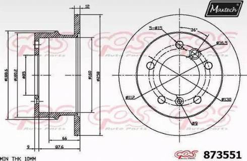 Maxtech 873551.0000 - Əyləc Diski furqanavto.az