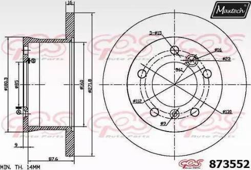 Maxtech 873552.6060 - Əyləc Diski furqanavto.az