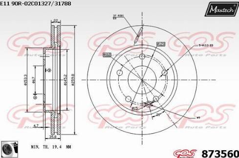 Maxtech 873560.0060 - Əyləc Diski furqanavto.az