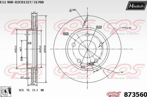 Maxtech 873560.0080 - Əyləc Diski furqanavto.az