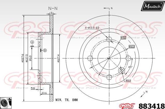 Maxtech 873561 - Əyləc Diski furqanavto.az