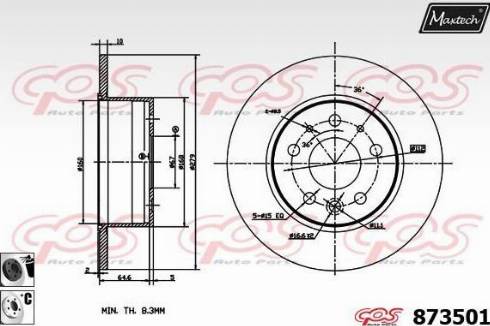 Maxtech 873501.6060 - Əyləc Diski furqanavto.az