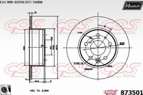 Maxtech 873501.0060 - Əyləc Diski furqanavto.az