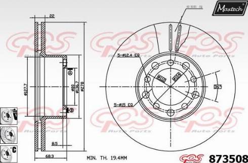 Maxtech 873508.6880 - Əyləc Diski furqanavto.az