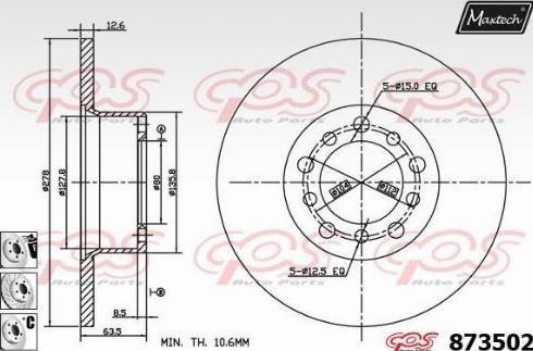 Maxtech 873502.6980 - Əyləc Diski furqanavto.az