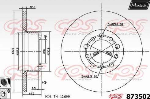 Maxtech 873502.6060 - Əyləc Diski furqanavto.az