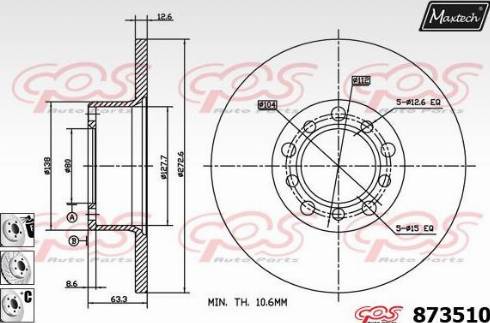 Maxtech 873510.6980 - Əyləc Diski furqanavto.az