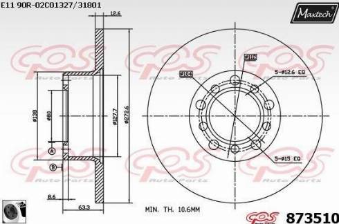 Maxtech 873510.0060 - Əyləc Diski furqanavto.az