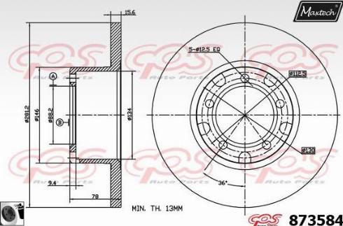 Maxtech 873584.0060 - Əyləc Diski furqanavto.az