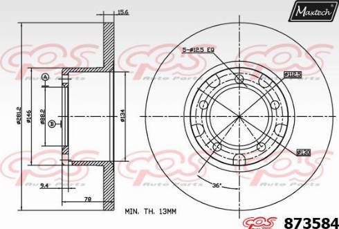 Maxtech 873584.0000 - Əyləc Diski furqanavto.az