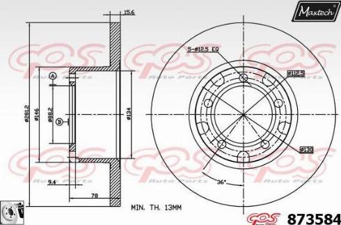 Maxtech 873584.0080 - Əyləc Diski furqanavto.az