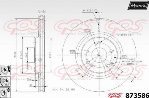 Maxtech 873586.6880 - Əyləc Diski furqanavto.az