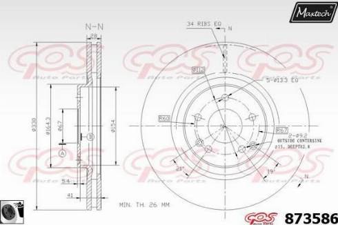 Maxtech 873586.0060 - Əyləc Diski furqanavto.az