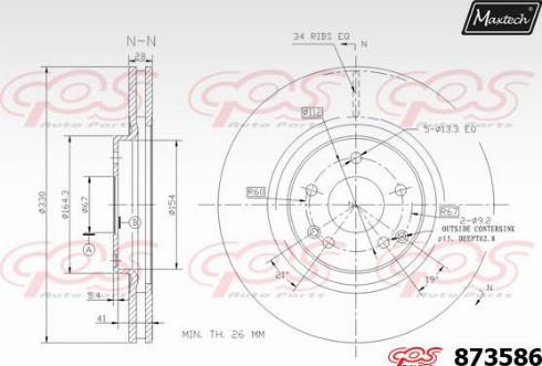 Maxtech 873586.0000 - Əyləc Diski furqanavto.az