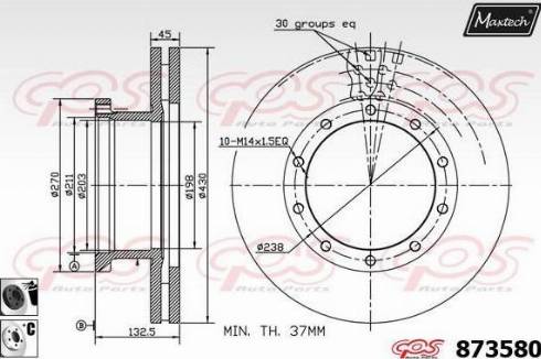 Maxtech 873580.6060 - Əyləc Diski furqanavto.az