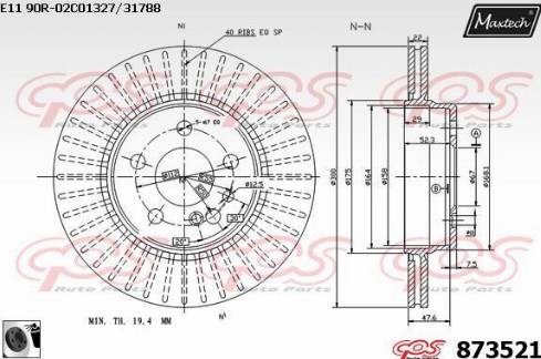 Maxtech 873521.0060 - Əyləc Diski furqanavto.az