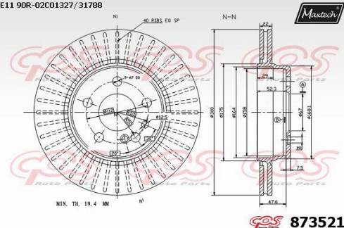 Maxtech 873521.0000 - Əyləc Diski furqanavto.az