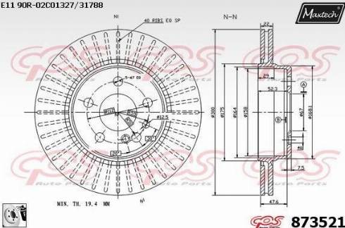 Maxtech 873521.0080 - Əyləc Diski furqanavto.az