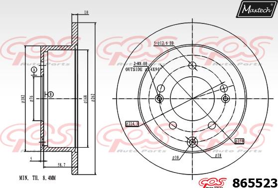 Maxtech 873521 - Əyləc Diski furqanavto.az