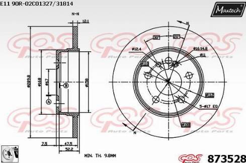 Maxtech 873528.0080 - Əyləc Diski furqanavto.az