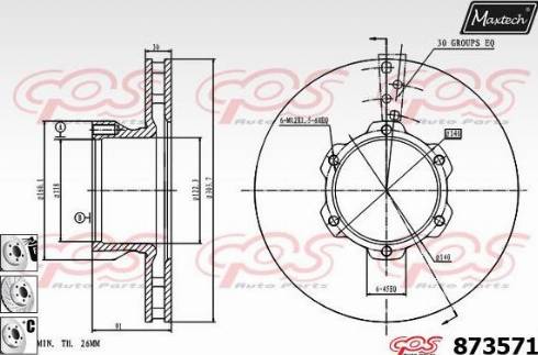 Maxtech 873571.6880 - Əyləc Diski furqanavto.az